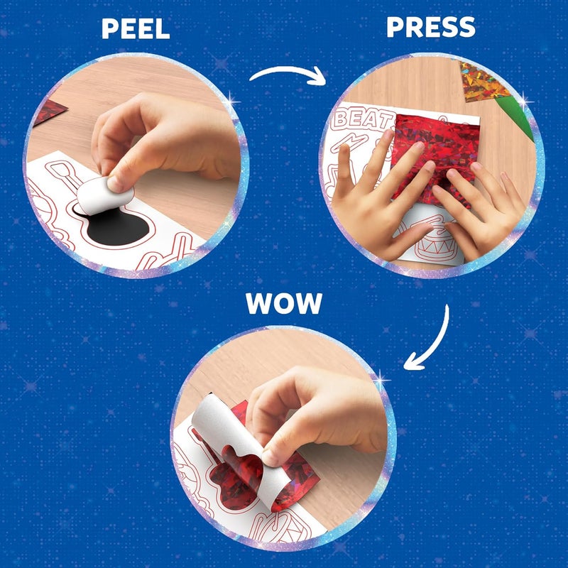 Skillmatics Foil Fun - Good Vibes, 20+ DIY Foil Art Magnets, Mess-Free Craft Kit, 60+ Foam Stickers, Creative Activity for Kids, Tweens, Teens (Ages 7-13), Adults, Gifts, Travel, Party Favor - Image 5